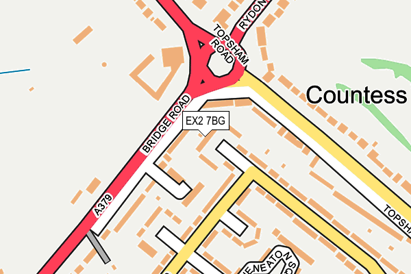 EX2 7BG map - OS OpenMap – Local (Ordnance Survey)