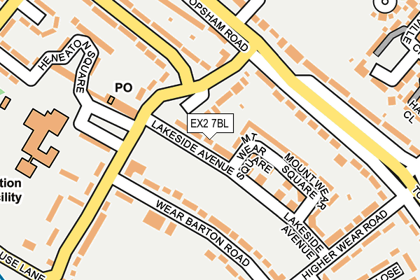 EX2 7BL map - OS OpenMap – Local (Ordnance Survey)