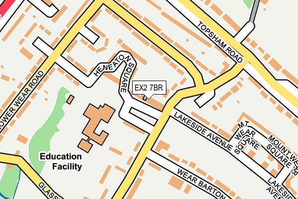 EX2 7BR map - OS OpenMap – Local (Ordnance Survey)