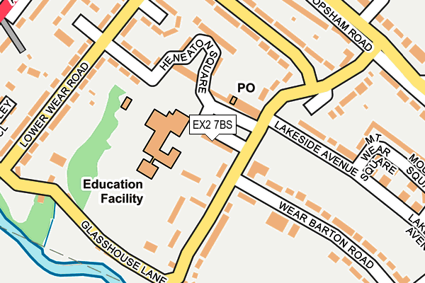EX2 7BS map - OS OpenMap – Local (Ordnance Survey)