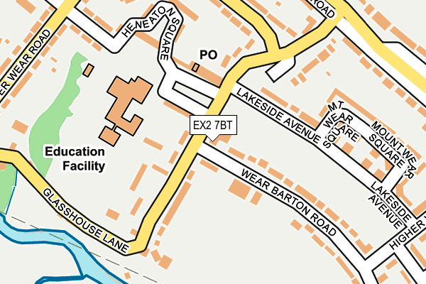 EX2 7BT map - OS OpenMap – Local (Ordnance Survey)