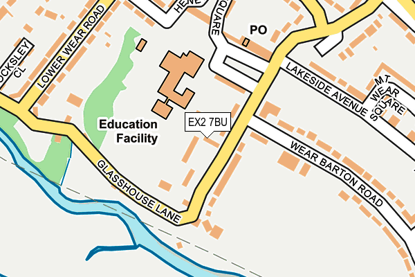 EX2 7BU map - OS OpenMap – Local (Ordnance Survey)