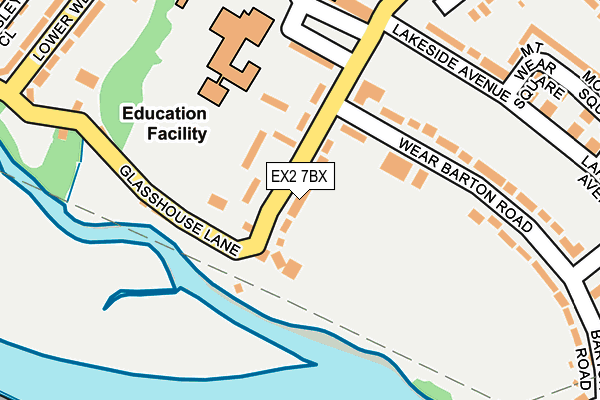EX2 7BX map - OS OpenMap – Local (Ordnance Survey)