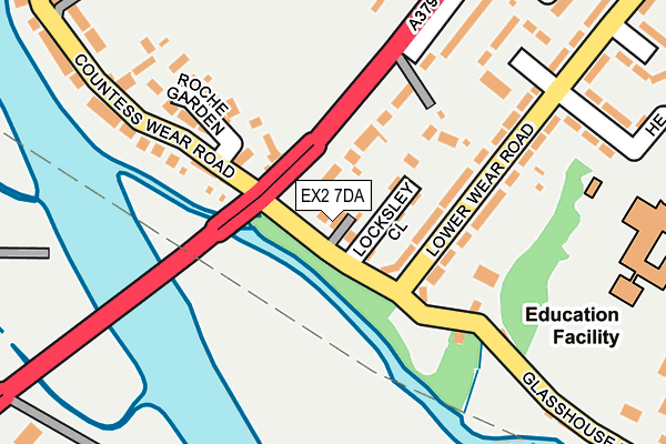 EX2 7DA map - OS OpenMap – Local (Ordnance Survey)