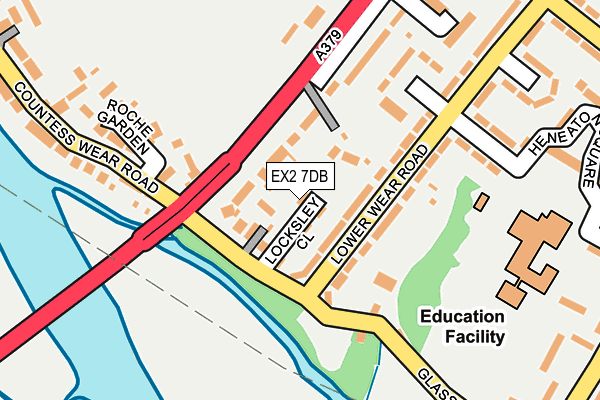 EX2 7DB map - OS OpenMap – Local (Ordnance Survey)