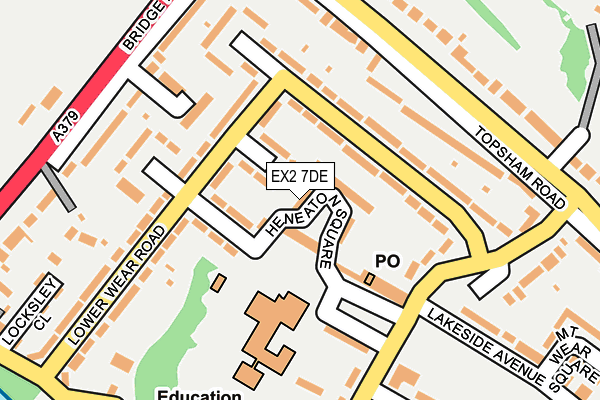 EX2 7DE map - OS OpenMap – Local (Ordnance Survey)