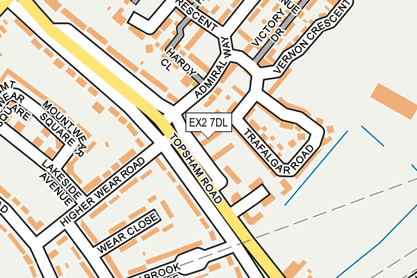 EX2 7DL map - OS OpenMap – Local (Ordnance Survey)