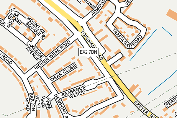 EX2 7DN map - OS OpenMap – Local (Ordnance Survey)