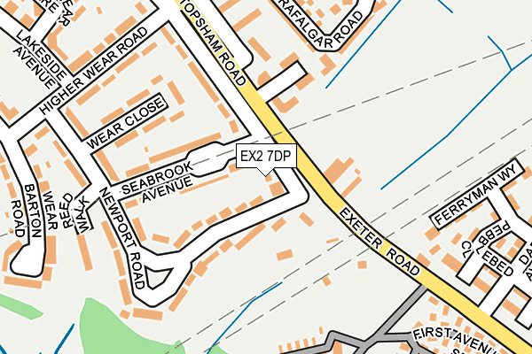 EX2 7DP map - OS OpenMap – Local (Ordnance Survey)