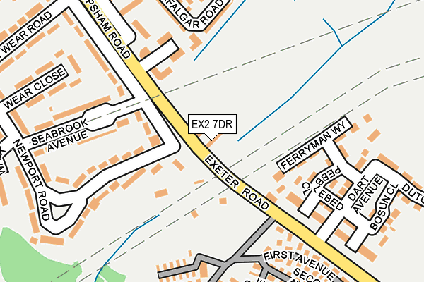 EX2 7DR map - OS OpenMap – Local (Ordnance Survey)