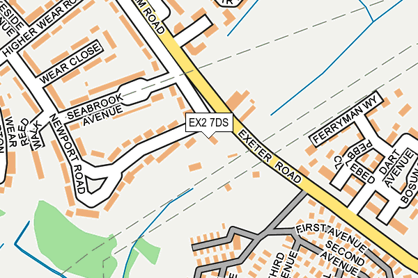 EX2 7DS map - OS OpenMap – Local (Ordnance Survey)