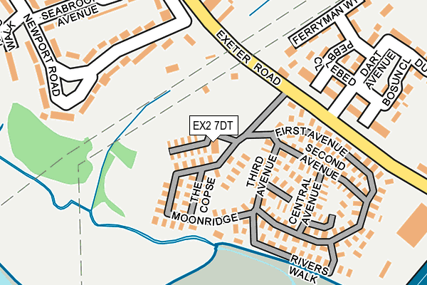 EX2 7DT map - OS OpenMap – Local (Ordnance Survey)