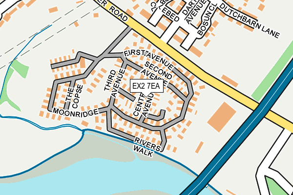 EX2 7EA map - OS OpenMap – Local (Ordnance Survey)