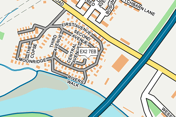 EX2 7EB map - OS OpenMap – Local (Ordnance Survey)