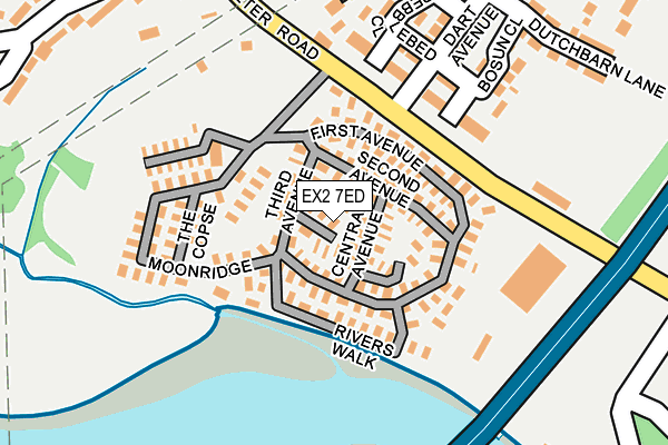 EX2 7ED map - OS OpenMap – Local (Ordnance Survey)