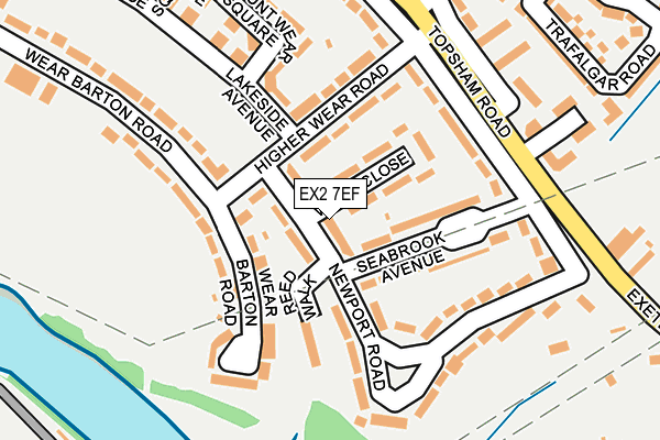 EX2 7EF map - OS OpenMap – Local (Ordnance Survey)