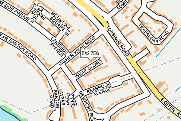 EX2 7EG map - OS OpenMap – Local (Ordnance Survey)