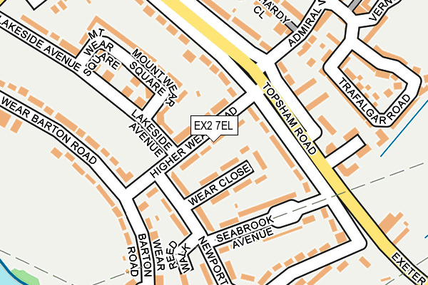 EX2 7EL map - OS OpenMap – Local (Ordnance Survey)