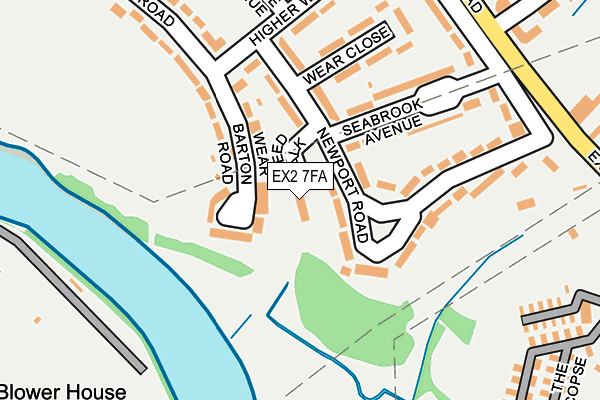 EX2 7FA map - OS OpenMap – Local (Ordnance Survey)