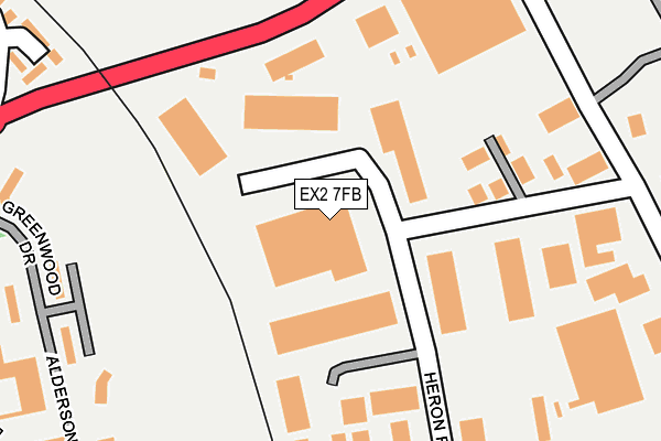 EX2 7FB map - OS OpenMap – Local (Ordnance Survey)