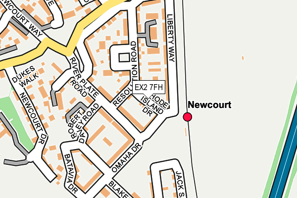 EX2 7FH map - OS OpenMap – Local (Ordnance Survey)