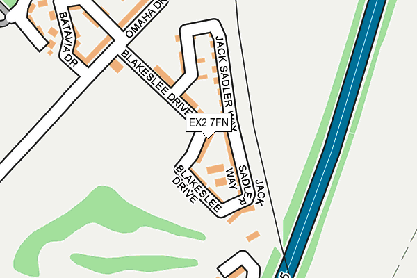 EX2 7FN map - OS OpenMap – Local (Ordnance Survey)