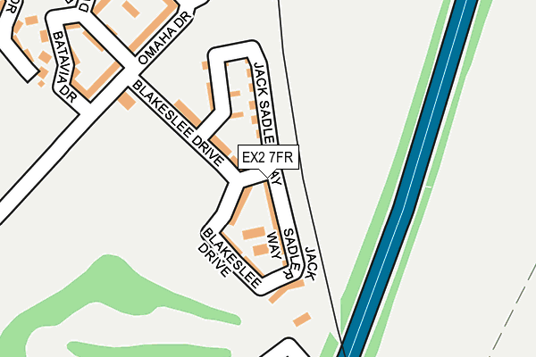EX2 7FR map - OS OpenMap – Local (Ordnance Survey)