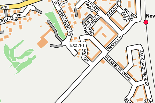 EX2 7FT map - OS OpenMap – Local (Ordnance Survey)