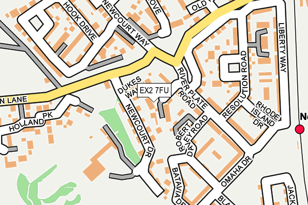 EX2 7FU map - OS OpenMap – Local (Ordnance Survey)