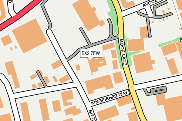 EX2 7FW map - OS OpenMap – Local (Ordnance Survey)