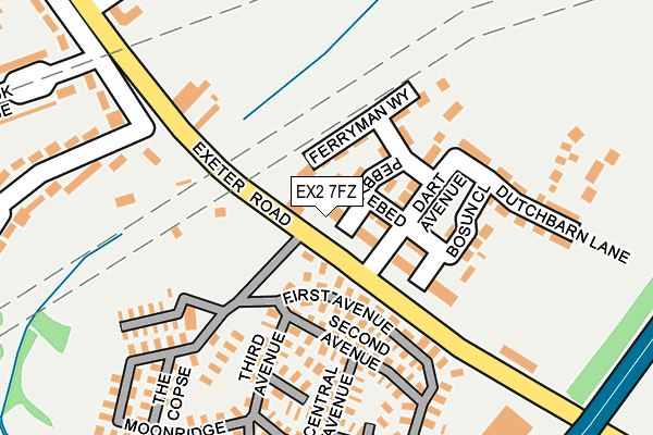 EX2 7FZ map - OS OpenMap – Local (Ordnance Survey)