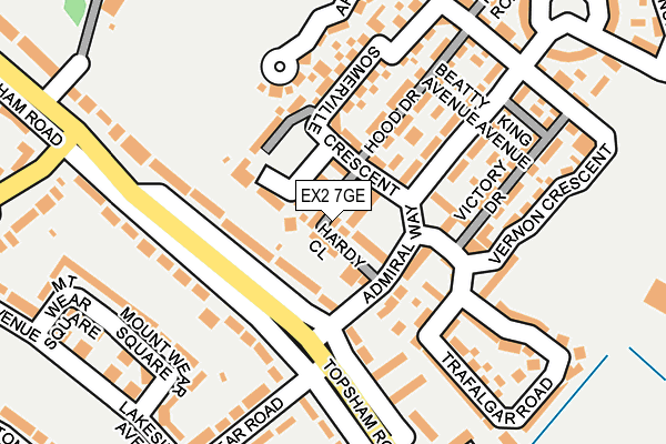 EX2 7GE map - OS OpenMap – Local (Ordnance Survey)
