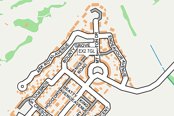EX2 7GL map - OS OpenMap – Local (Ordnance Survey)