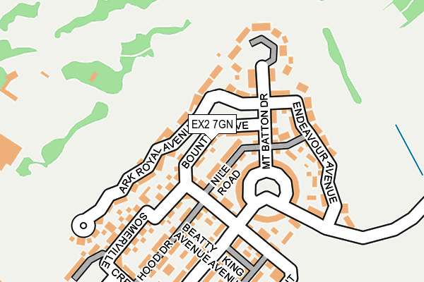 EX2 7GN map - OS OpenMap – Local (Ordnance Survey)