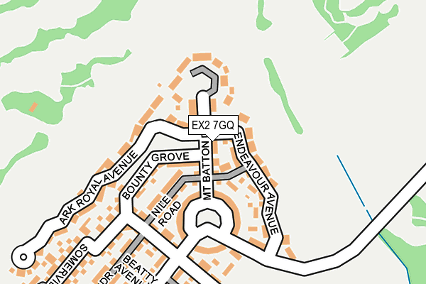 EX2 7GQ map - OS OpenMap – Local (Ordnance Survey)