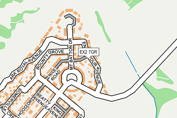 EX2 7GR map - OS OpenMap – Local (Ordnance Survey)