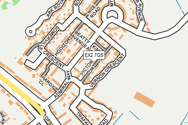 EX2 7GS map - OS OpenMap – Local (Ordnance Survey)