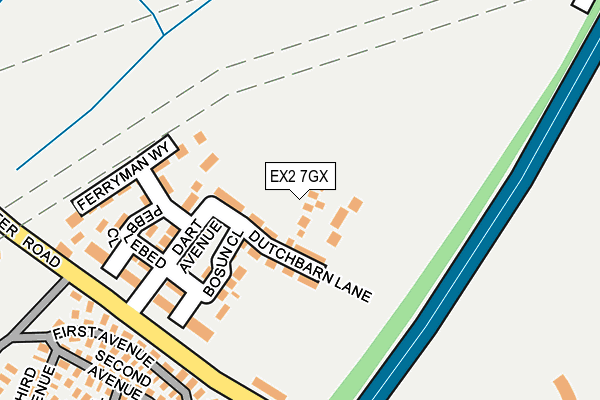 EX2 7GX map - OS OpenMap – Local (Ordnance Survey)