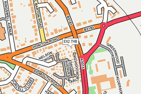 EX2 7HB map - OS OpenMap – Local (Ordnance Survey)