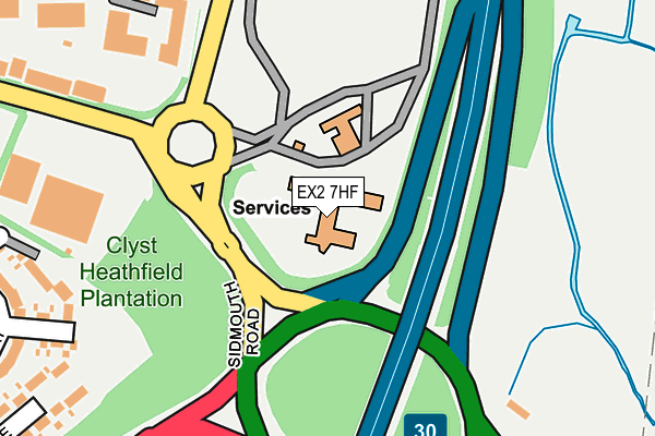 EX2 7HF map - OS OpenMap – Local (Ordnance Survey)