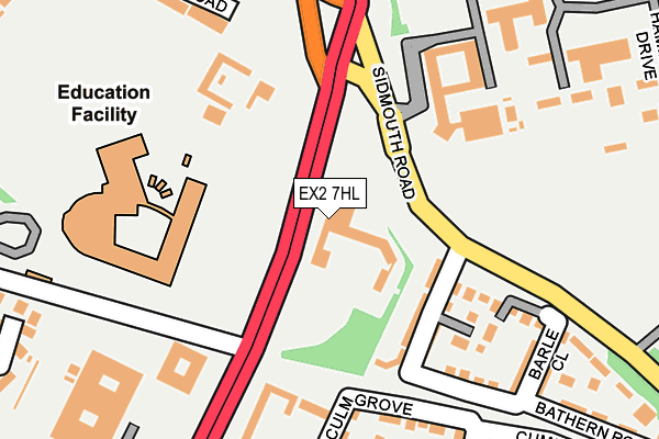 EX2 7HL map - OS OpenMap – Local (Ordnance Survey)