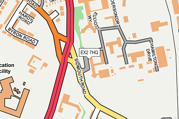 EX2 7HQ map - OS OpenMap – Local (Ordnance Survey)