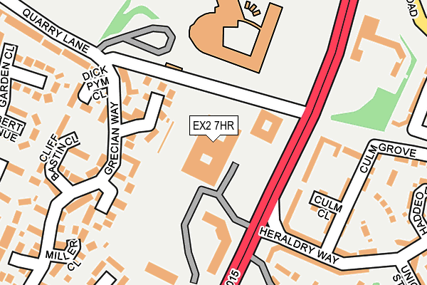 EX2 7HR map - OS OpenMap – Local (Ordnance Survey)