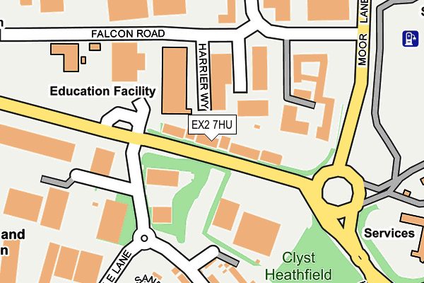 EX2 7HU map - OS OpenMap – Local (Ordnance Survey)
