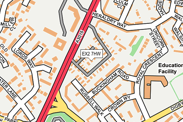 EX2 7HW map - OS OpenMap – Local (Ordnance Survey)