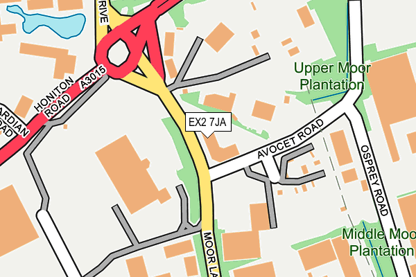 EX2 7JA map - OS OpenMap – Local (Ordnance Survey)