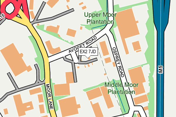 EX2 7JD map - OS OpenMap – Local (Ordnance Survey)