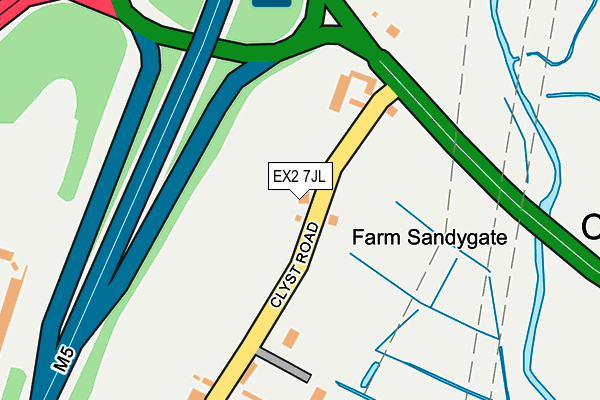 EX2 7JL map - OS OpenMap – Local (Ordnance Survey)