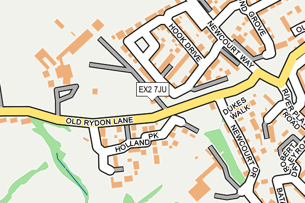 EX2 7JU map - OS OpenMap – Local (Ordnance Survey)