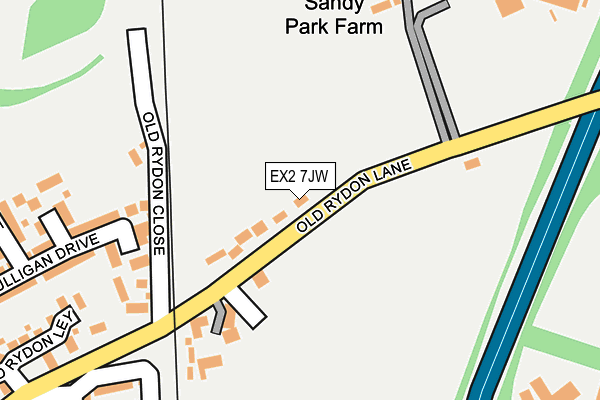 EX2 7JW map - OS OpenMap – Local (Ordnance Survey)